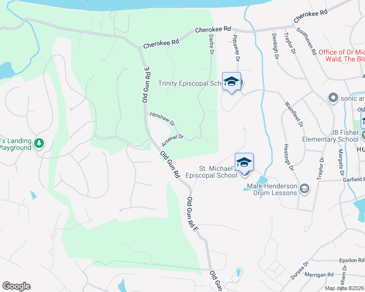 map of restaurants, bars, coffee shops, grocery stores, and more near 10801 Arsenal Drive in Midlothian