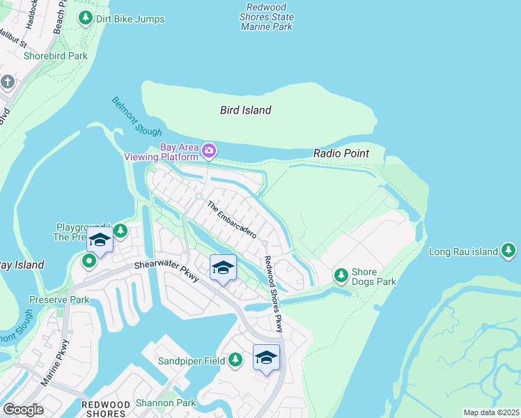 map of restaurants, bars, coffee shops, grocery stores, and more near 1085 Rockport Avenue in Redwood City