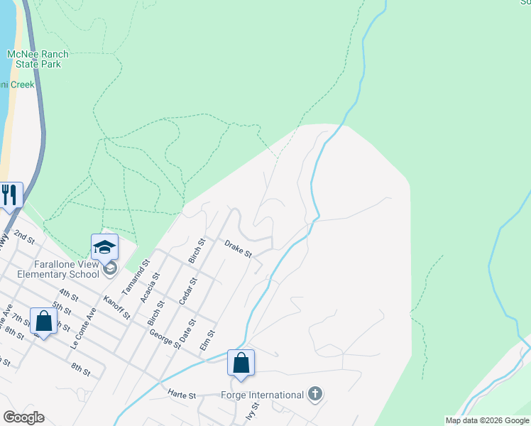 map of restaurants, bars, coffee shops, grocery stores, and more near 860 Alta Vista Road in Montara