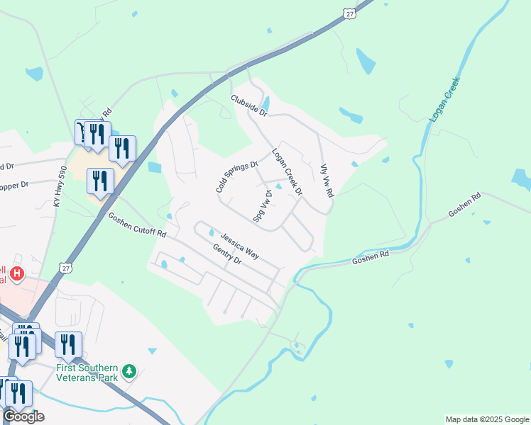 map of restaurants, bars, coffee shops, grocery stores, and more near 432 Cold Springs Drive in Stanford