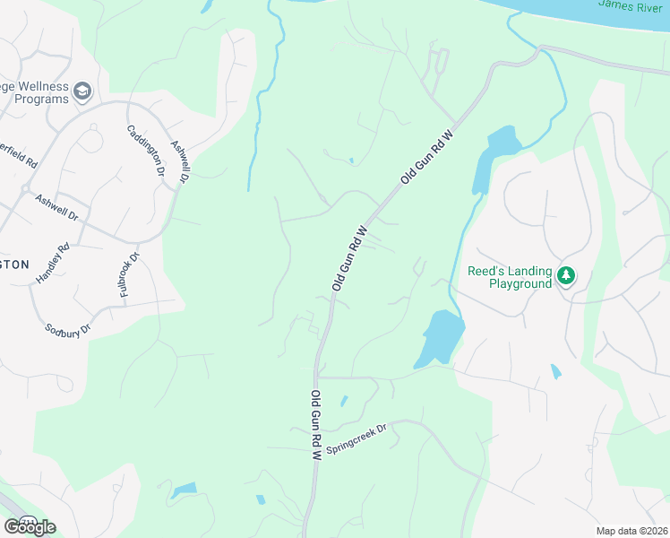 map of restaurants, bars, coffee shops, grocery stores, and more near 3530 Old Gun Road West in Midlothian