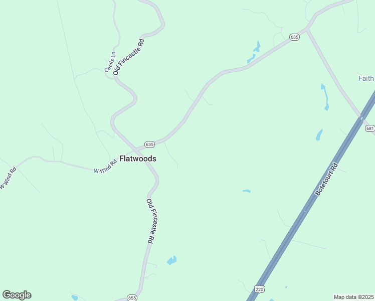 map of restaurants, bars, coffee shops, grocery stores, and more near 1835 West Wind Road in Fincastle