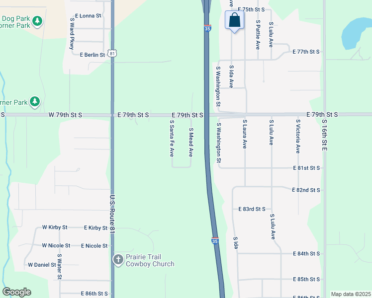 map of restaurants, bars, coffee shops, grocery stores, and more near 8101 South Mead Street in Haysville