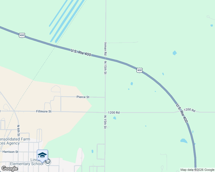 map of restaurants, bars, coffee shops, grocery stores, and more near 1524 North 15th Street in Fredonia