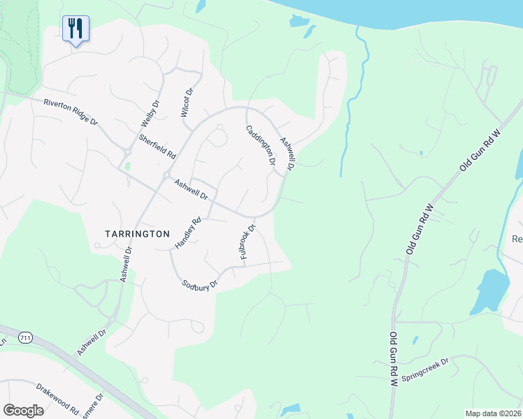 map of restaurants, bars, coffee shops, grocery stores, and more near 3613 Caddington Terrace in Midlothian