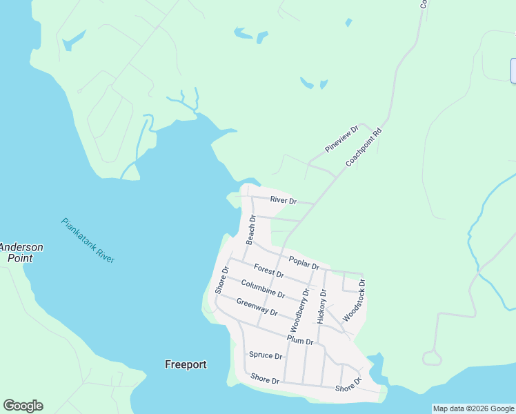 map of restaurants, bars, coffee shops, grocery stores, and more near 185 Beach Drive in Hartfield