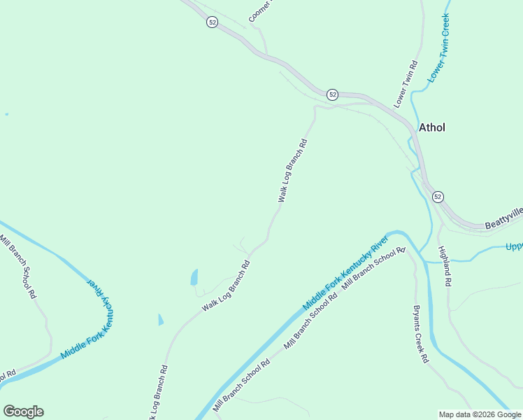 map of restaurants, bars, coffee shops, grocery stores, and more near Walk Log Branch Road in Beattyville