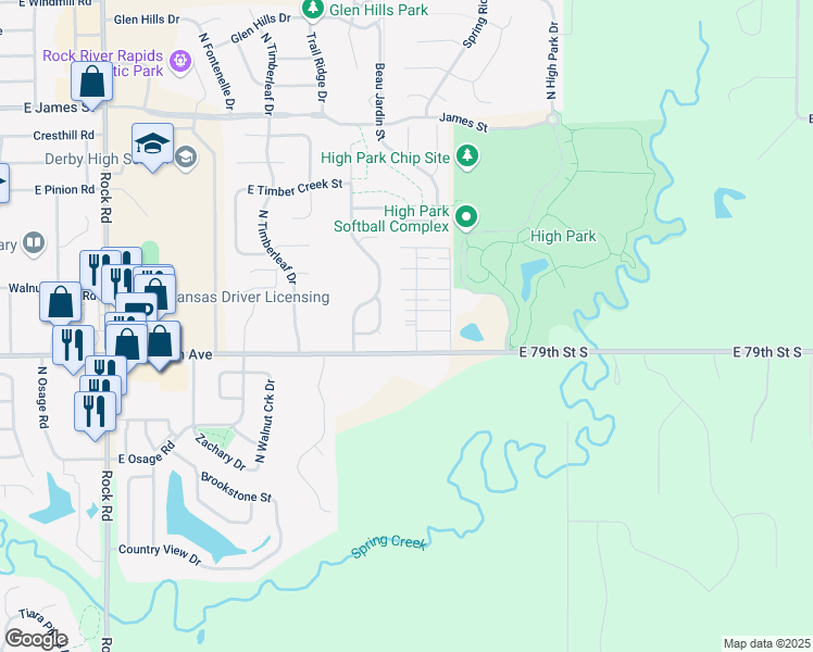 map of restaurants, bars, coffee shops, grocery stores, and more near 632 Bel Rue in Derby
