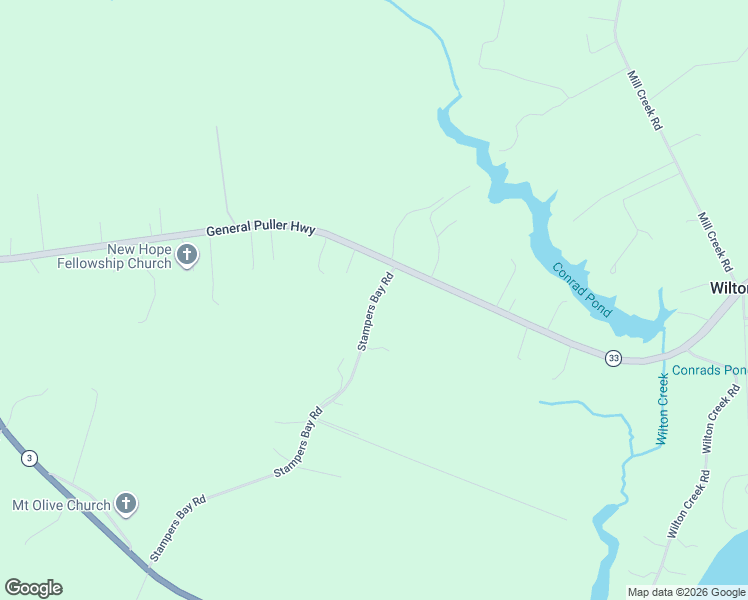 map of restaurants, bars, coffee shops, grocery stores, and more near Stampers Bay Road in Hartfield