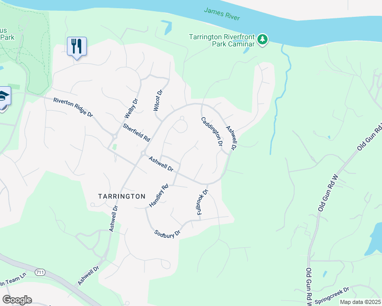 map of restaurants, bars, coffee shops, grocery stores, and more near 3637 Edenfield Road in Midlothian