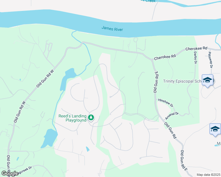 map of restaurants, bars, coffee shops, grocery stores, and more near 3810 Reeds Landing Circle in Midlothian