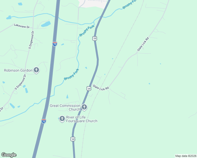 map of restaurants, bars, coffee shops, grocery stores, and more near 110 Sandy Lane in Berea