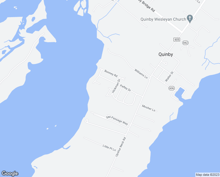 map of restaurants, bars, coffee shops, grocery stores, and more near 36060 Kellam Road in Quinby