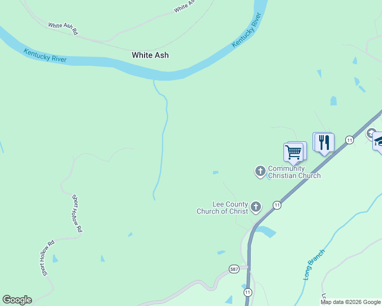 map of restaurants, bars, coffee shops, grocery stores, and more near in White Ash