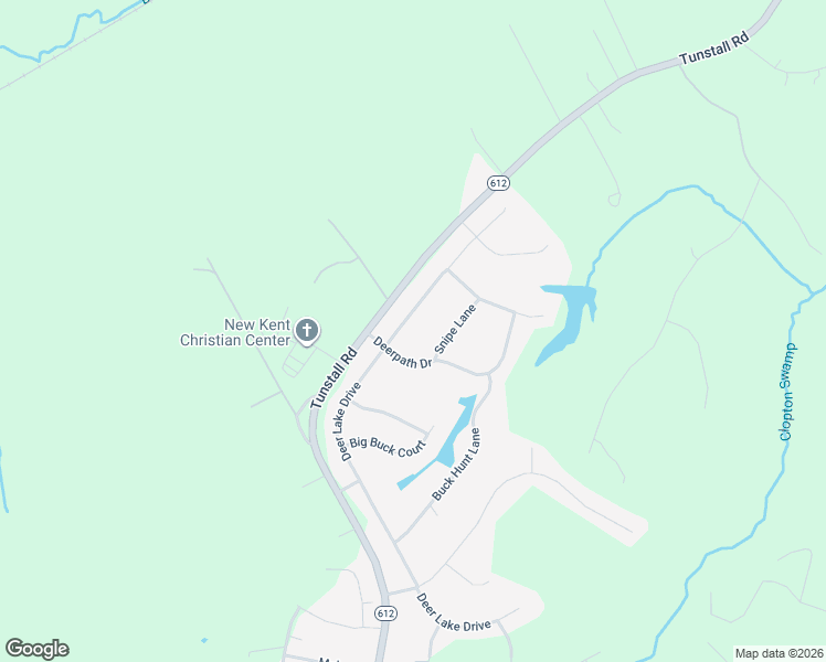 map of restaurants, bars, coffee shops, grocery stores, and more near 9842 Snipe Lane in New Kent