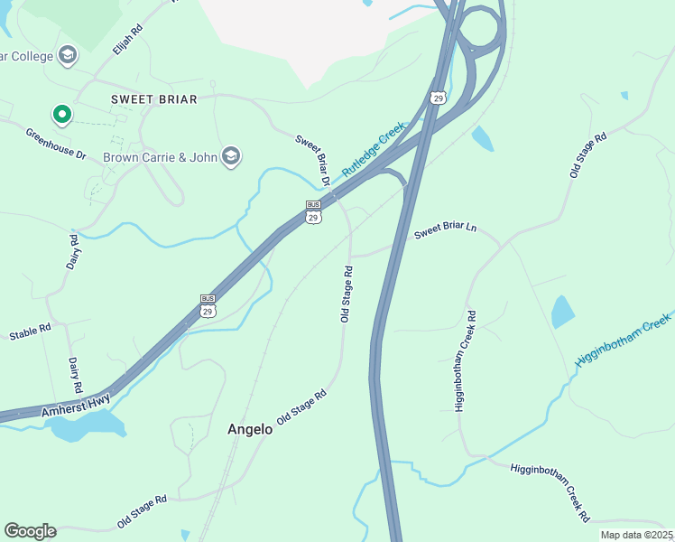 map of restaurants, bars, coffee shops, grocery stores, and more near in Amherst County