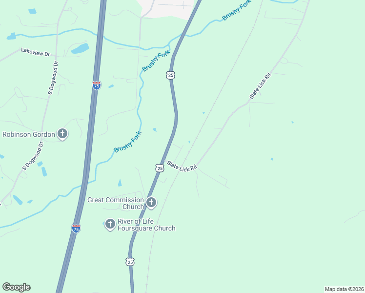map of restaurants, bars, coffee shops, grocery stores, and more near 110 Sandy Lane in Berea