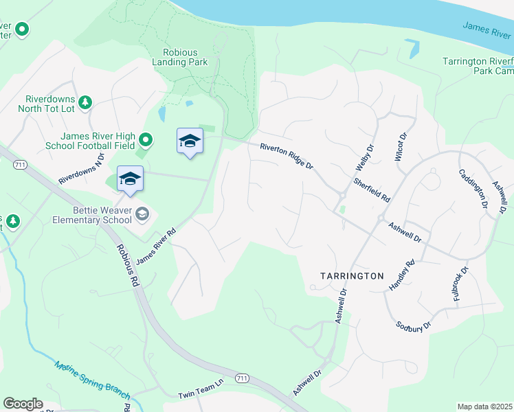 map of restaurants, bars, coffee shops, grocery stores, and more near 3613 Raftersridge Drive in Midlothian