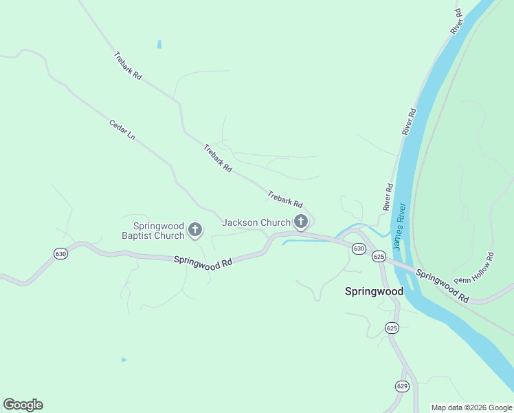 map of restaurants, bars, coffee shops, grocery stores, and more near 199-501 Trebark Road in Buchanan