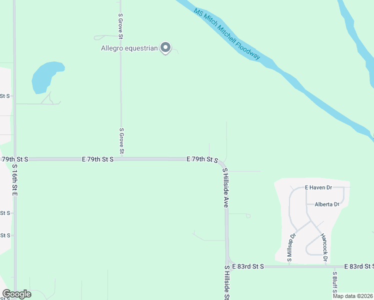 map of restaurants, bars, coffee shops, grocery stores, and more near 3010 East 79th Street South in Haysville