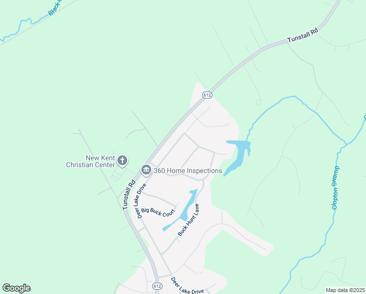map of restaurants, bars, coffee shops, grocery stores, and more near 10355 Deerlake Drive in New Kent