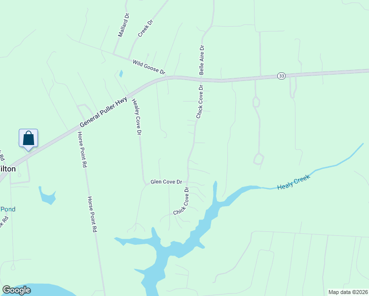 map of restaurants, bars, coffee shops, grocery stores, and more near 342 Chick Cove Drive in Hardyville