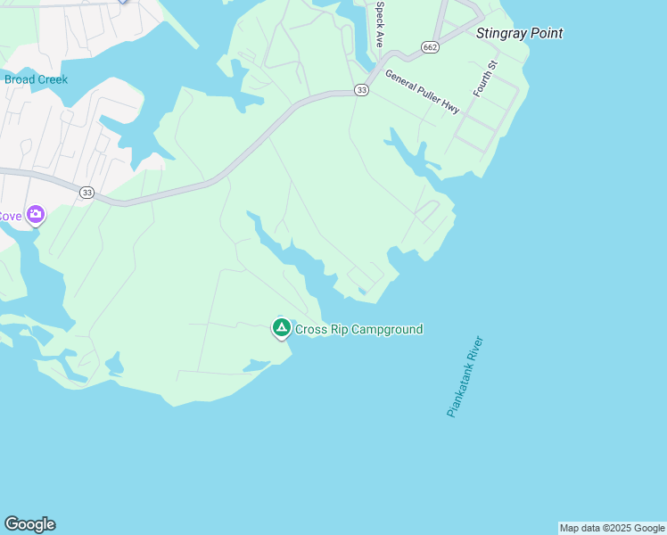 map of restaurants, bars, coffee shops, grocery stores, and more near 380 Richmond Road in Deltaville