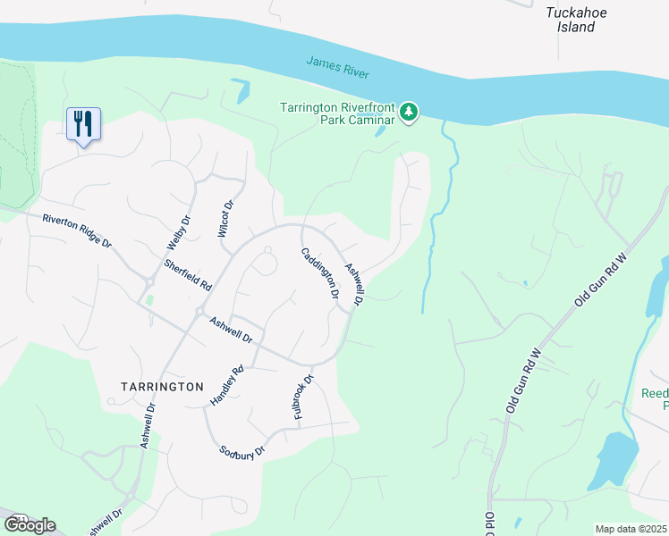 map of restaurants, bars, coffee shops, grocery stores, and more near 4013 Caddington Drive in Midlothian