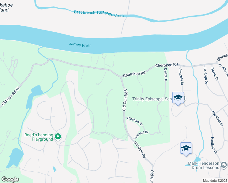 map of restaurants, bars, coffee shops, grocery stores, and more near 3842 Stanford Court in Midlothian