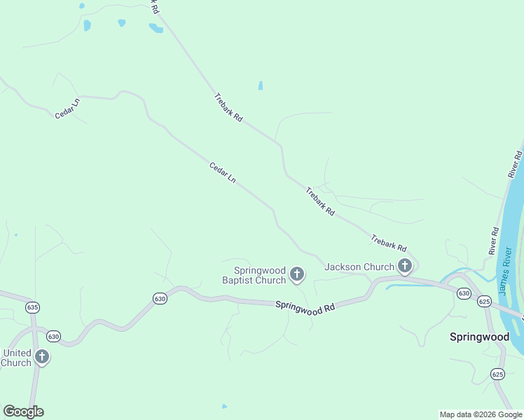 map of restaurants, bars, coffee shops, grocery stores, and more near 2184 Cedar Lane in Buchanan