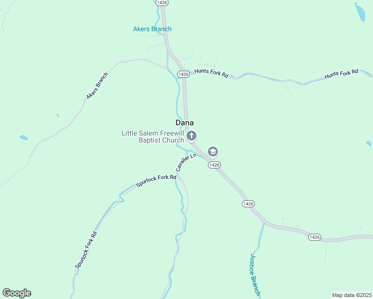 map of restaurants, bars, coffee shops, grocery stores, and more near Sycamore Lane in Floyd County