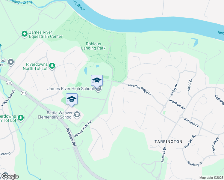 map of restaurants, bars, coffee shops, grocery stores, and more near 3736 Rivermist Terrace in Midlothian