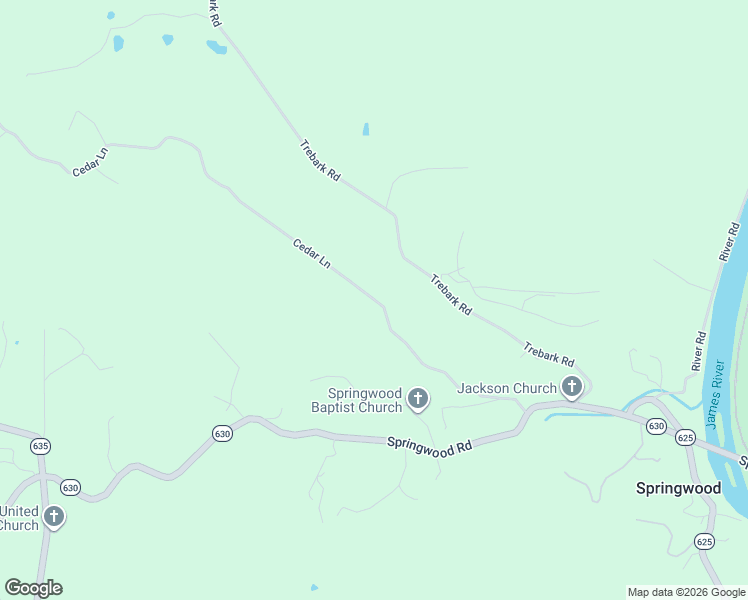 map of restaurants, bars, coffee shops, grocery stores, and more near 2184 Cedar Lane in Buchanan