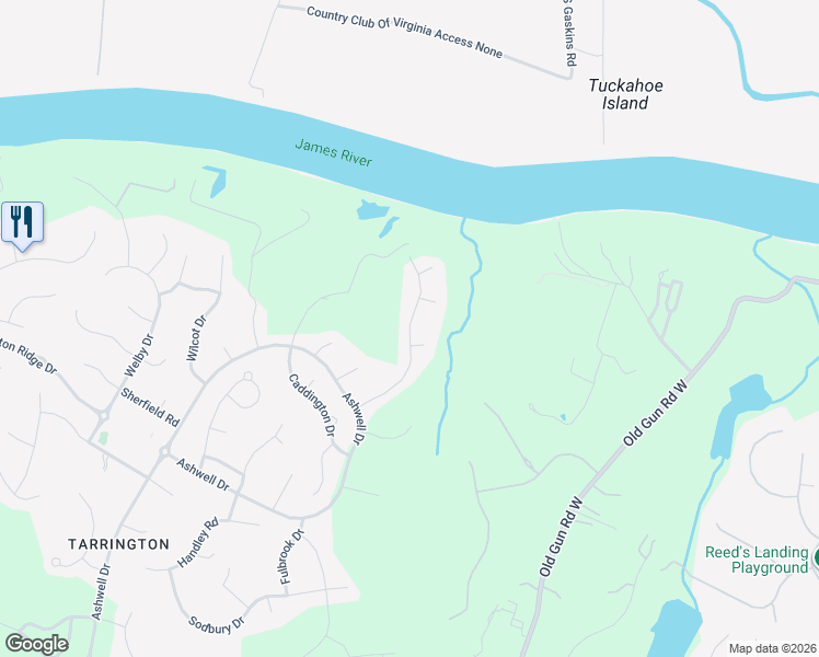 map of restaurants, bars, coffee shops, grocery stores, and more near Seaford Crossing Drive in Chesterfield County