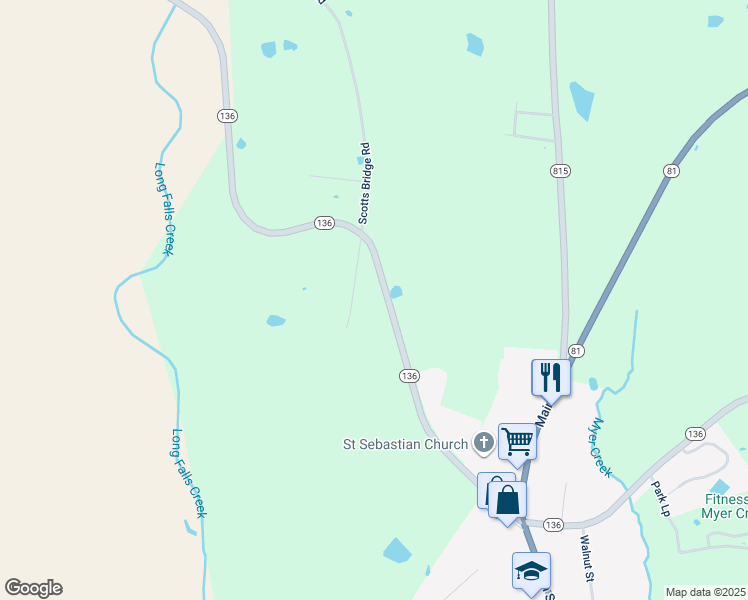 map of restaurants, bars, coffee shops, grocery stores, and more near 755 Kentucky 136 in Calhoun