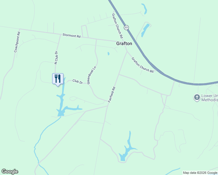 map of restaurants, bars, coffee shops, grocery stores, and more near 322 Fairfield Road in Hartfield