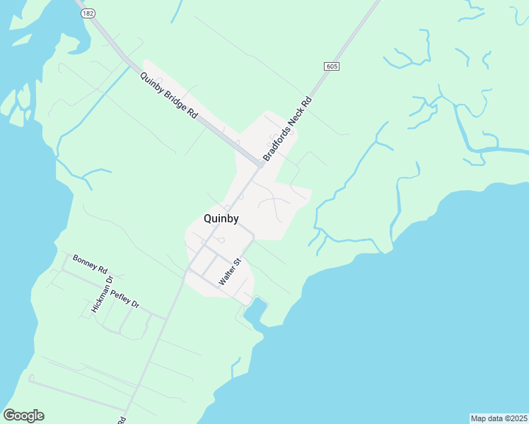 map of restaurants, bars, coffee shops, grocery stores, and more near in Quinby