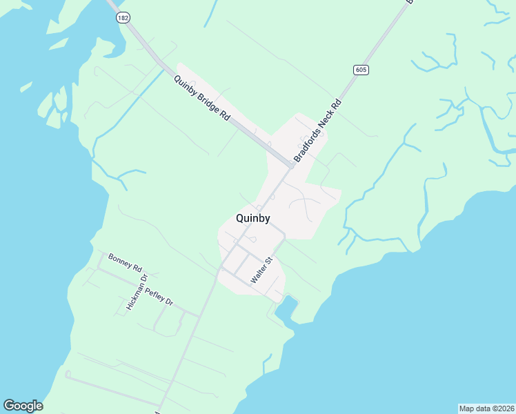map of restaurants, bars, coffee shops, grocery stores, and more near in Quinby