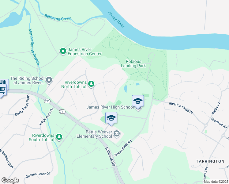map of restaurants, bars, coffee shops, grocery stores, and more near 14001 Grace Wood Place in Midlothian
