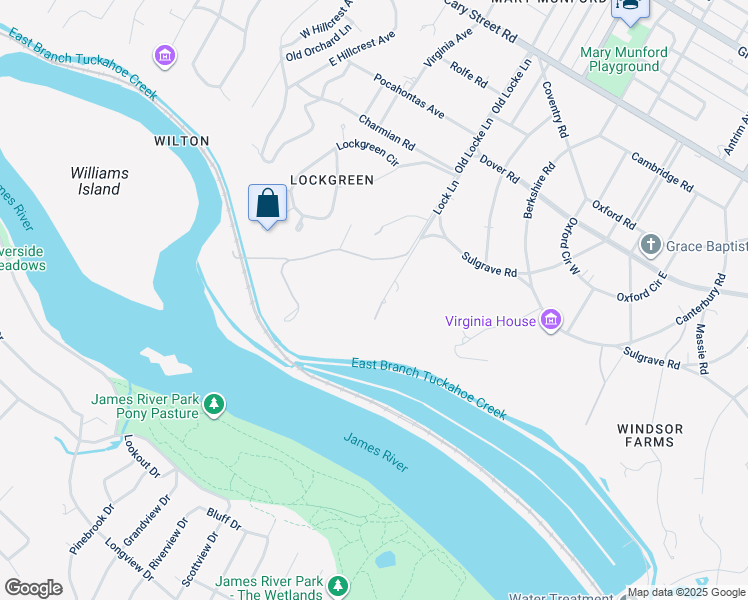 map of restaurants, bars, coffee shops, grocery stores, and more near 314 Lock Lane in Richmond