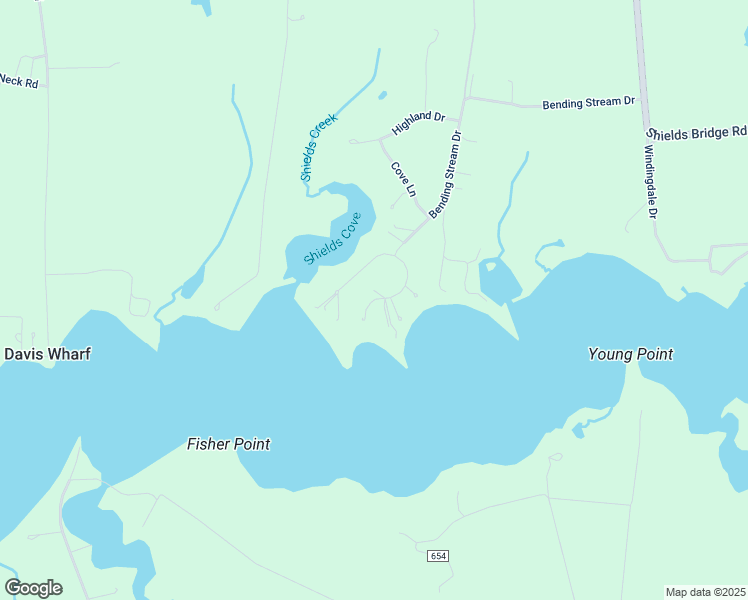 map of restaurants, bars, coffee shops, grocery stores, and more near Bluff Drive in Accomack County