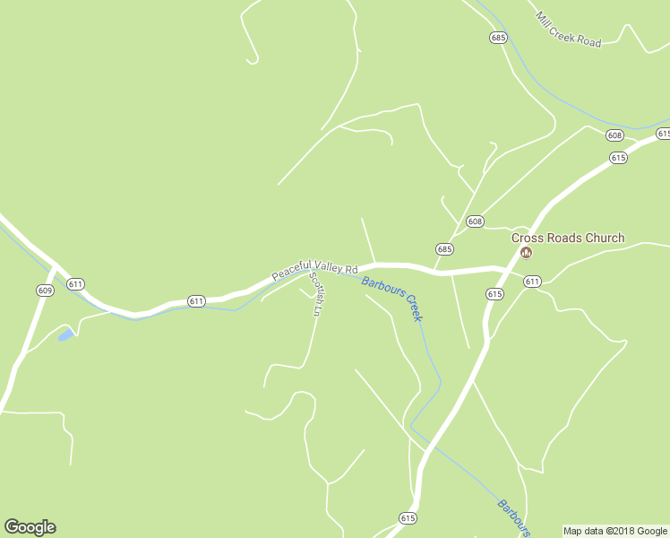 map of restaurants, bars, coffee shops, grocery stores, and more near Peaceful Valley Road in New Castle