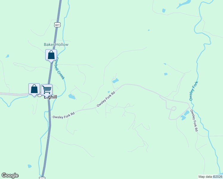 map of restaurants, bars, coffee shops, grocery stores, and more near 235 Owsley Fork Road in Berea