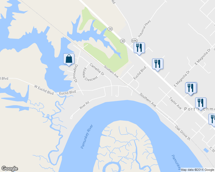 map of restaurants, bars, coffee shops, grocery stores, and more near 560 Euclid Boulevard in West Point