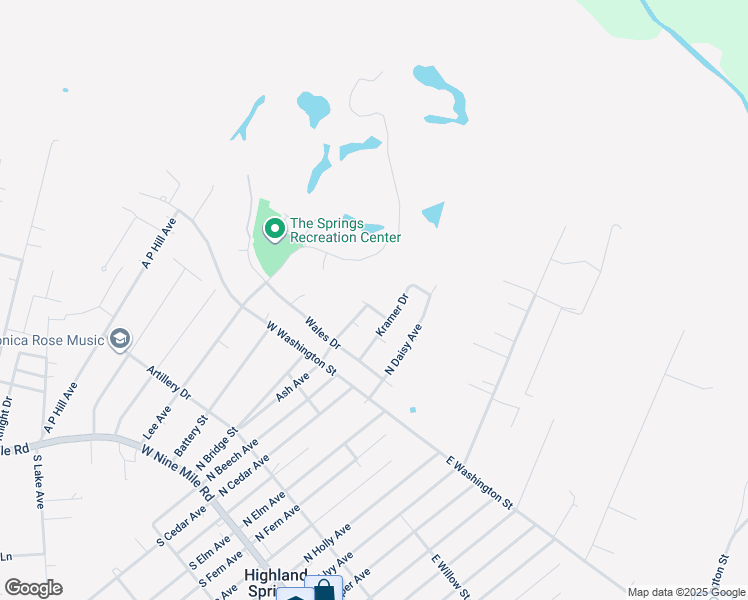 map of restaurants, bars, coffee shops, grocery stores, and more near 606 Trellis Lane in Highland Springs