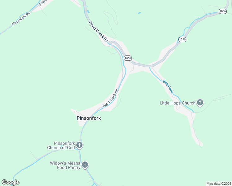 map of restaurants, bars, coffee shops, grocery stores, and more near 3669 Pond Creek Road in Pinsonfork
