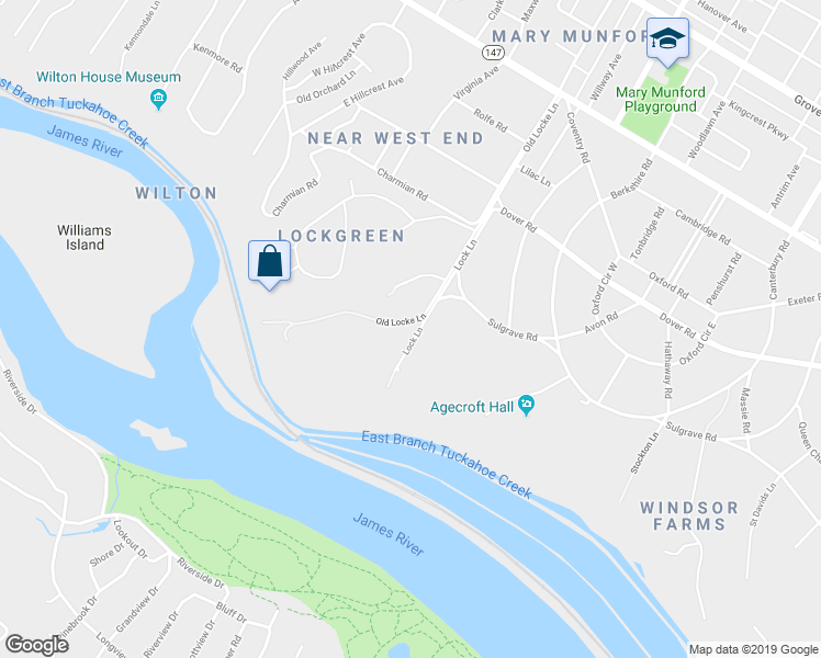 map of restaurants, bars, coffee shops, grocery stores, and more near 300 Lock Lane in Richmond