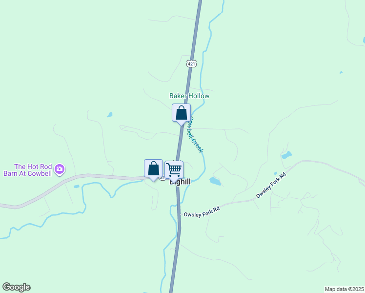map of restaurants, bars, coffee shops, grocery stores, and more near 9991 Battlefield Memorial Highway in Berea