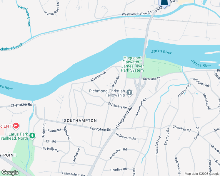 map of restaurants, bars, coffee shops, grocery stores, and more near 4515 Butte Road in Richmond