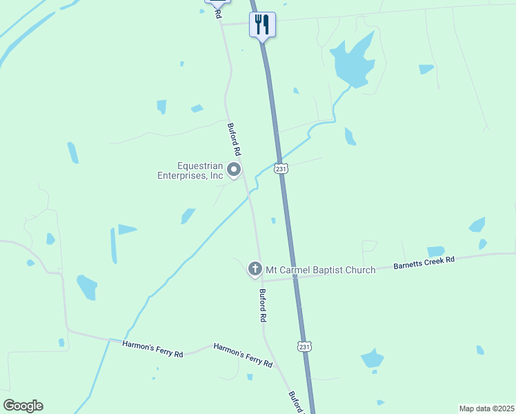map of restaurants, bars, coffee shops, grocery stores, and more near Buford Road in Utica